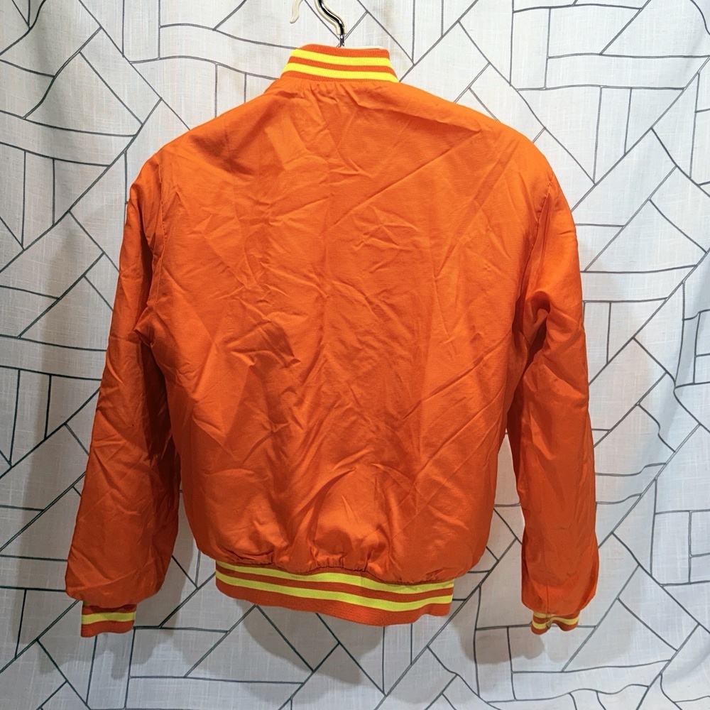 Vintage Garst Seed‎ Orange Sherpa Lined Swingster Snap Jacket Adult Med. Orange - Picture 3 of 12